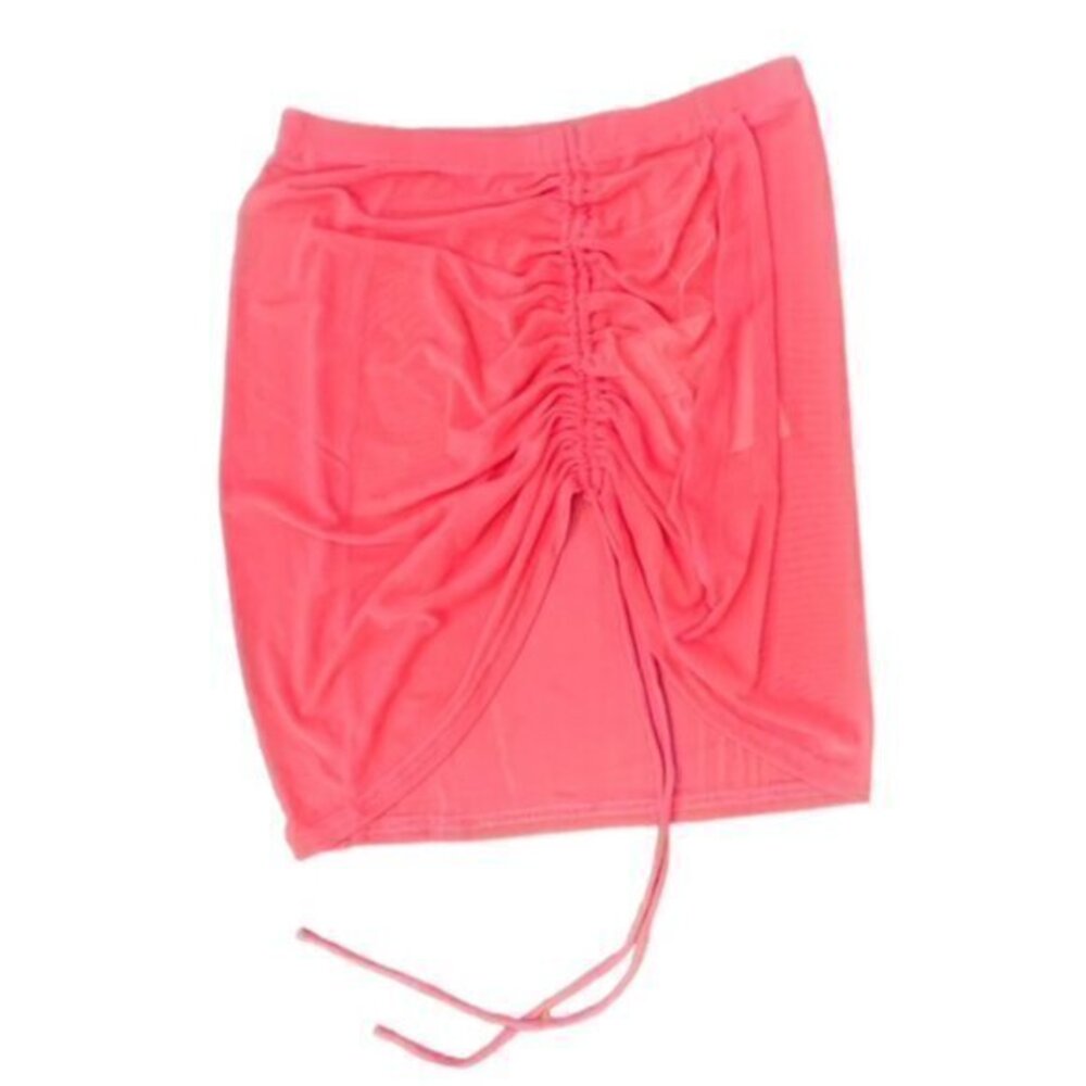 NWT Kittenish Sheer Swim Cover Up Skirt Coral Orange Size Small‎ Vacation Pool